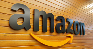 FILE PHOTO: The logo of Amazon is pictured inside the company's office in Bengaluru